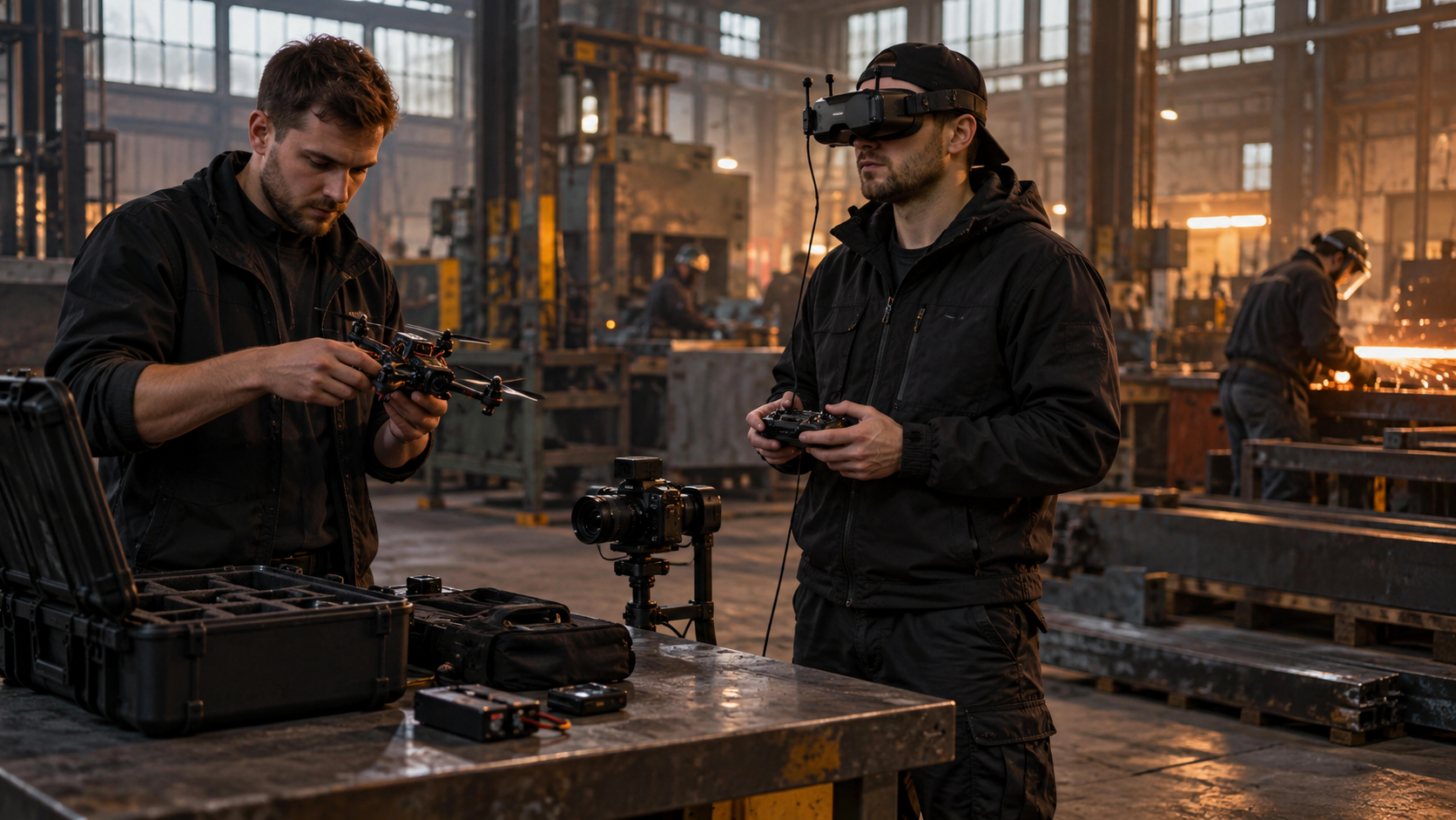 Příprava FPV dronu a kamerového vybavení před natáčením